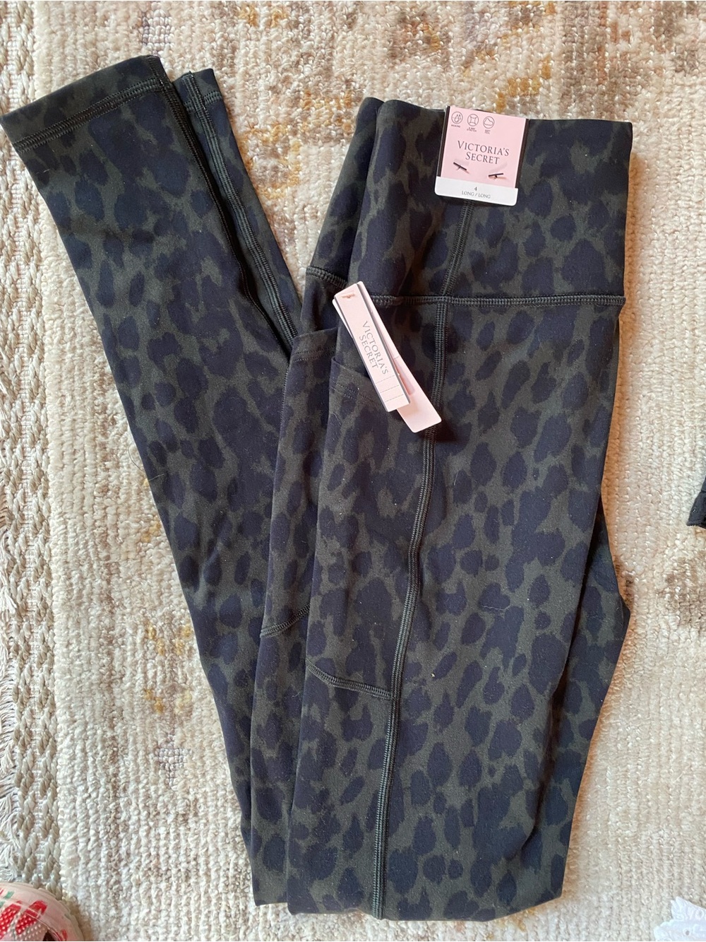 Victoria's Secret Olive & Black Leopard High-Waist Leggings